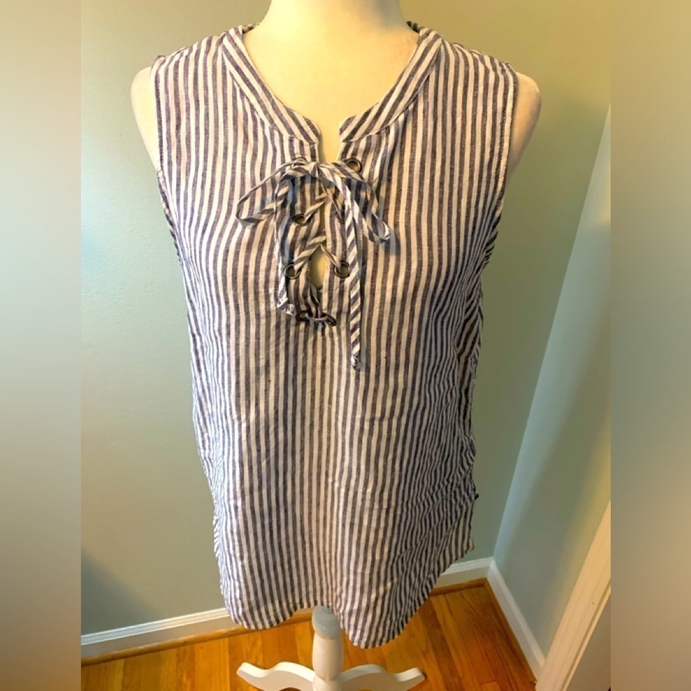 Christian Siriano linen summer tunic, size M